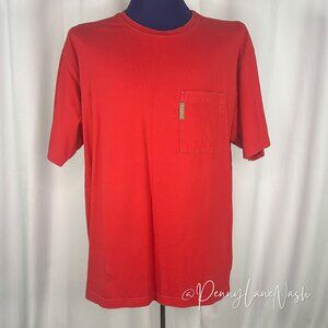 Columbia Red Crewneck Short Sleeve Pocket Tshirt Men's 2X